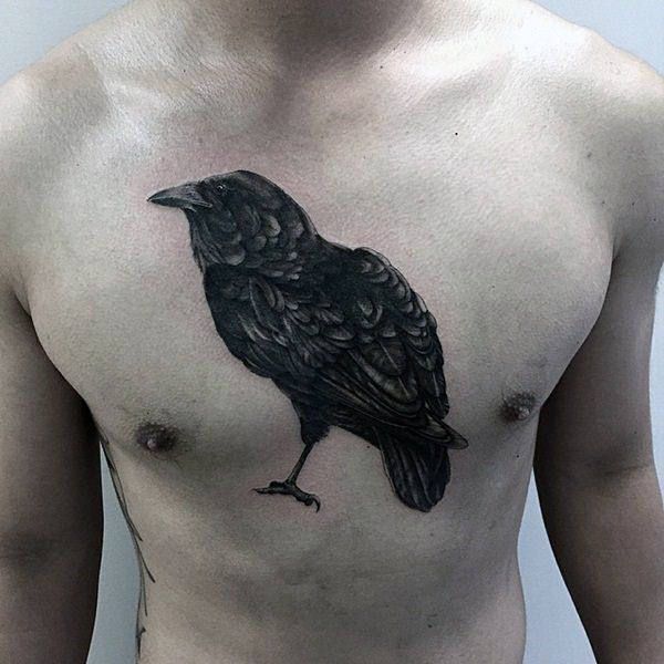 tatouage corbeau 278