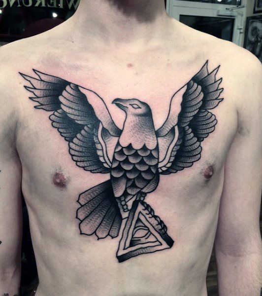 tatouage corbeau 318