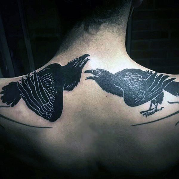 tatouage corbeau 434