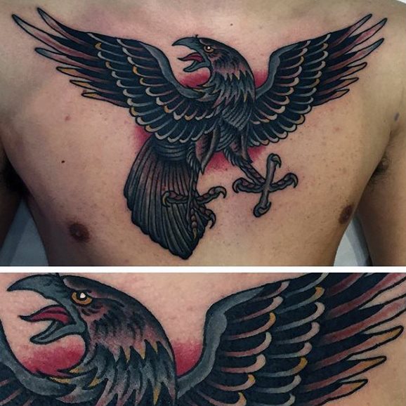 tatouage corbeau 450