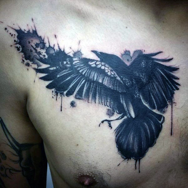 tatouage corbeau 98