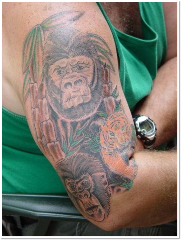 tatouage singe 374