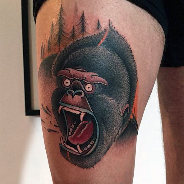 tatouage singe 62