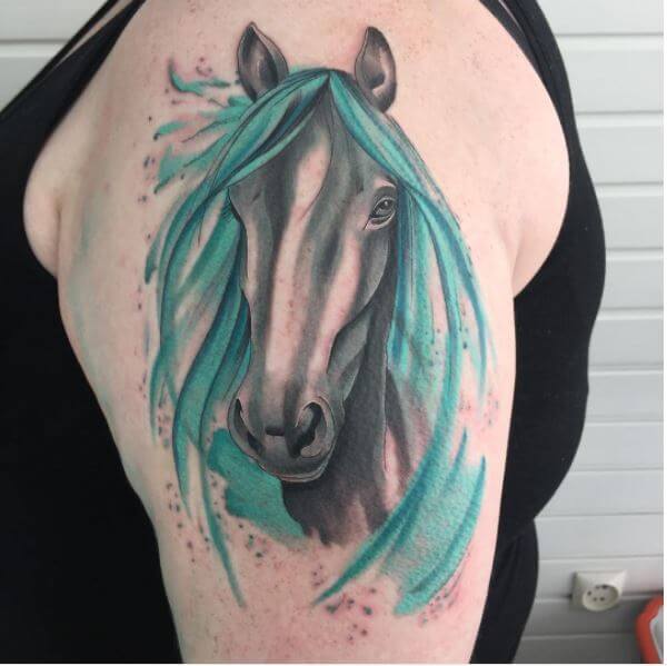 tatouage cheval 344
