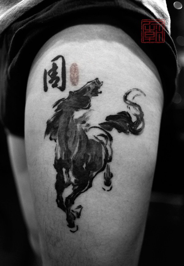 tatouage cheval 392