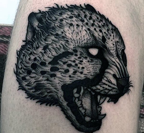 tatouage leopard 407