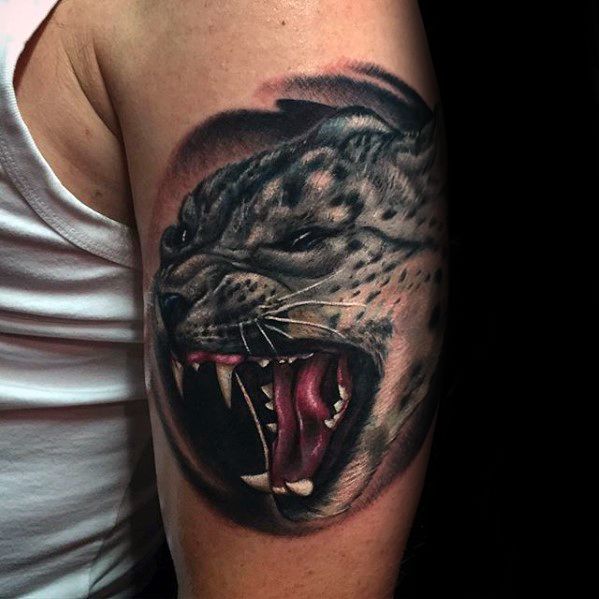 tatouage leopard 458