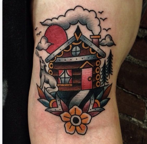 tatouage loup 185