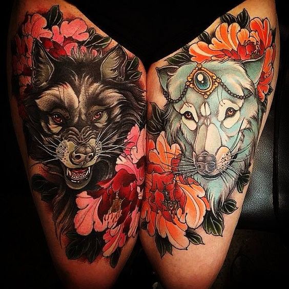 tatouage loup 26