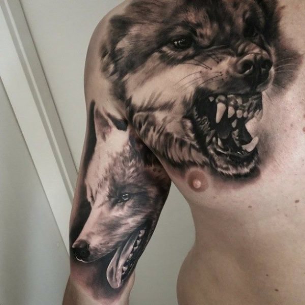 tatouage loup 581