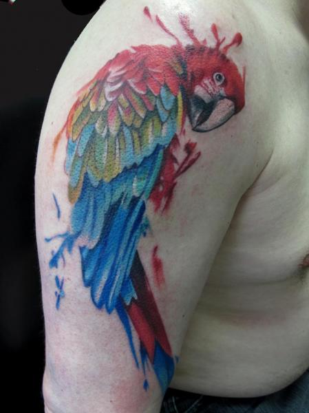 tatouage perroquet 110