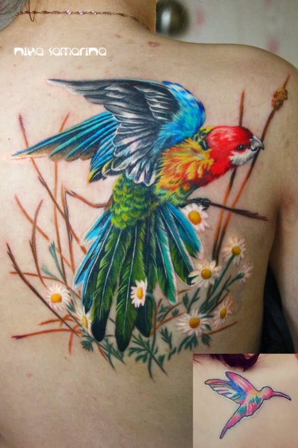 tatouage perroquet 119