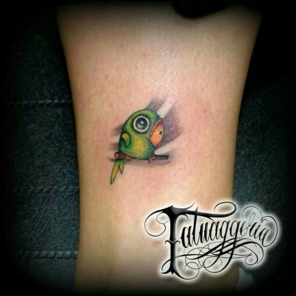 tatouage perroquet 164