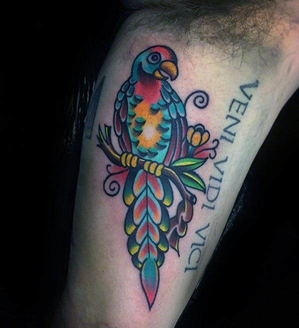 tatouage perroquet 182