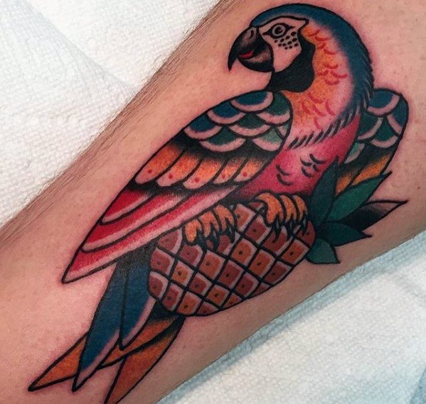 tatouage perroquet 185