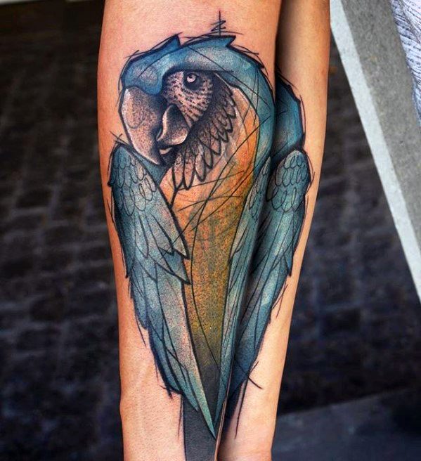 tatouage perroquet 206