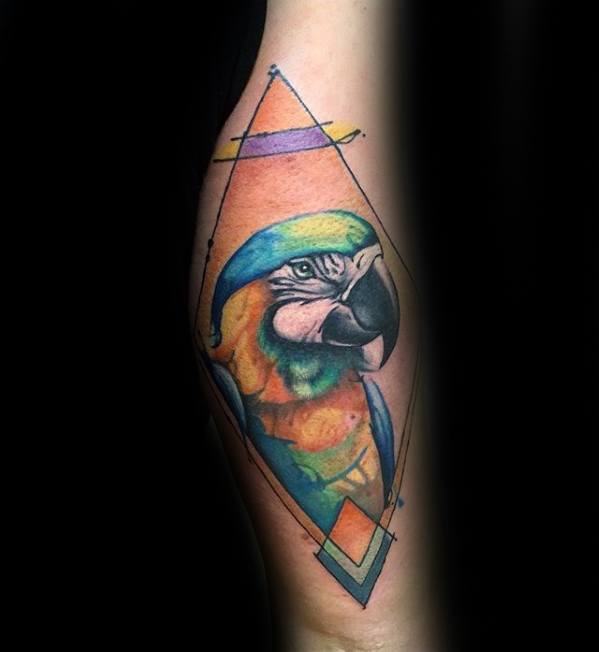 tatouage perroquet 23