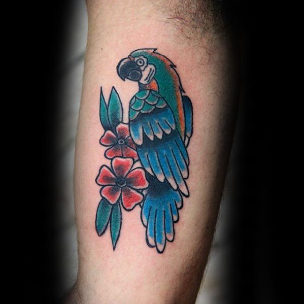 tatouage perroquet 263