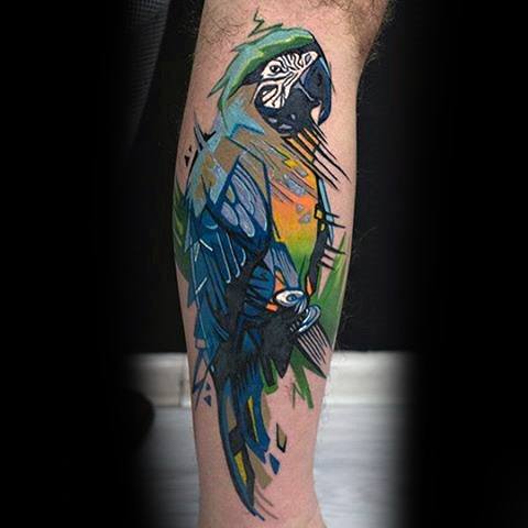 tatouage perroquet 29