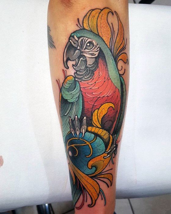 tatouage perroquet 293