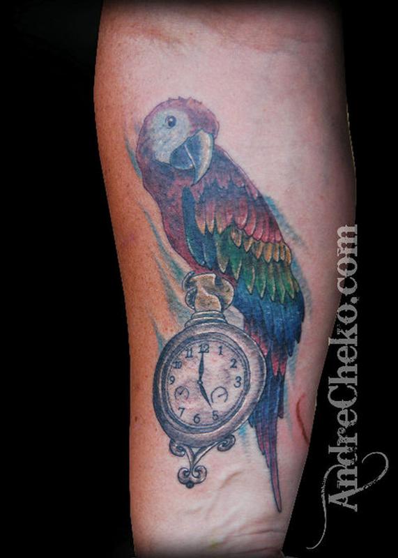 tatouage perroquet 359