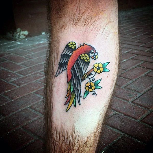 tatouage perroquet 395