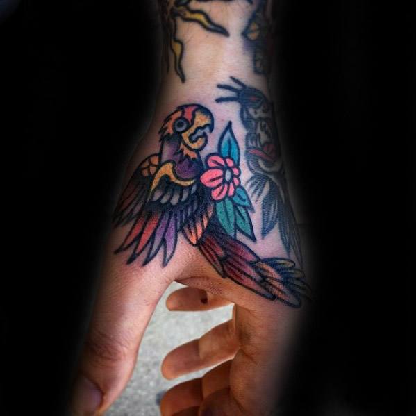 tatouage perroquet 407