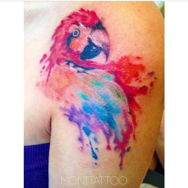 tatouage perroquet 452
