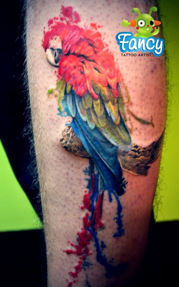 tatouage perroquet 95