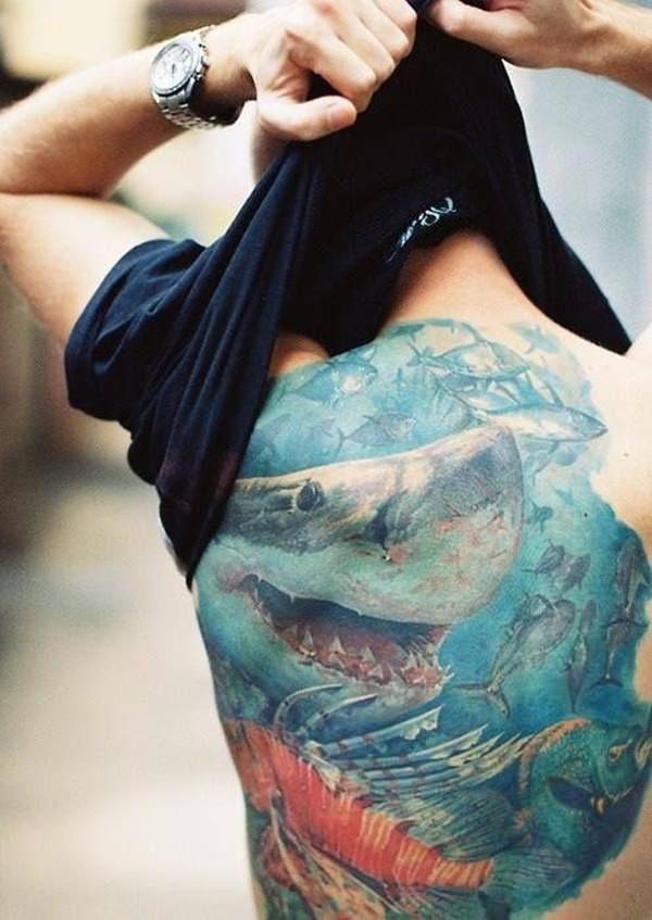 tatouage requin 95