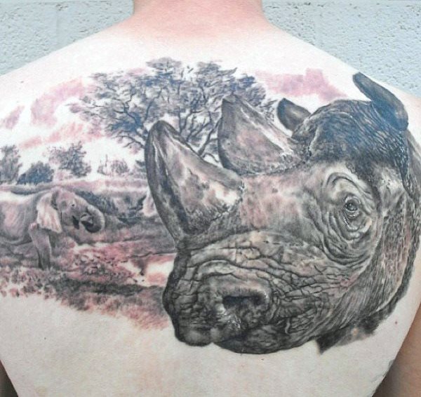 tatouage rhinoceros 134
