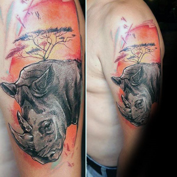 tatouage rhinoceros 200