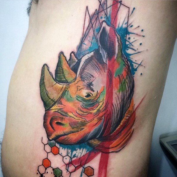 tatouage rhinoceros 80
