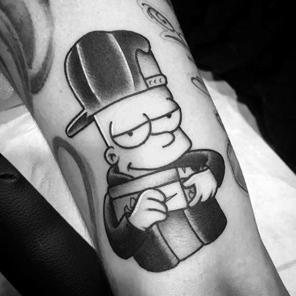 43 Tatouages de Bart Simpson (Et leur signification)