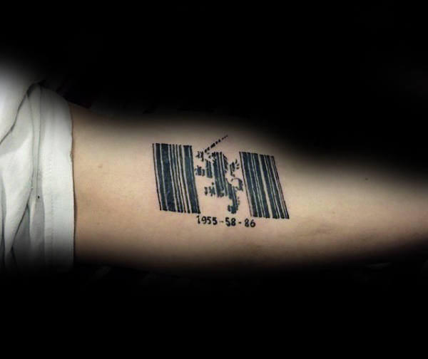 tatouage code barres 18