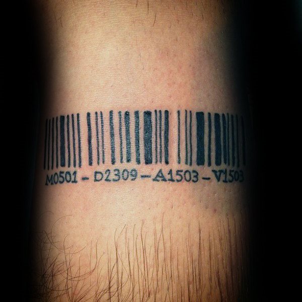 tatouage code barres 39
