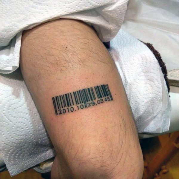 tatouage code barres 42