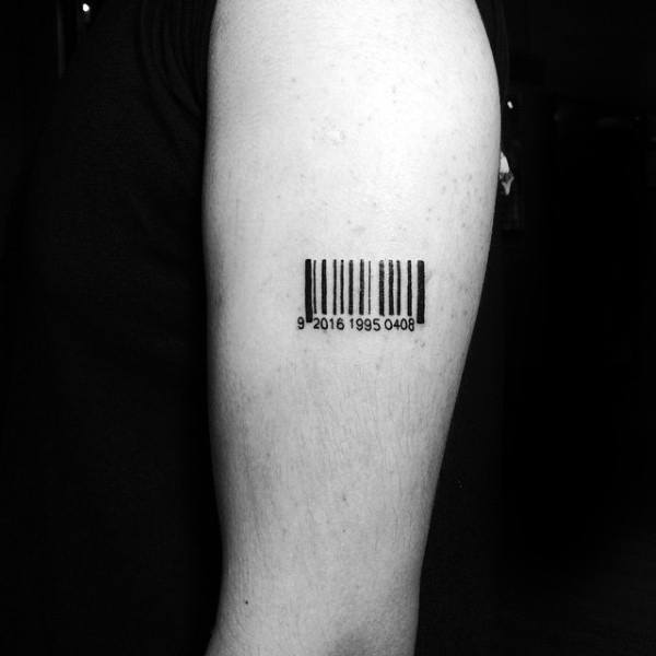 tatouage code barres 60