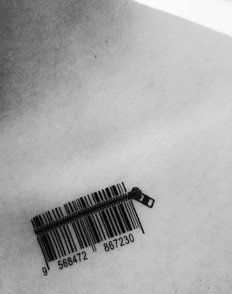 tatouage code barres 66