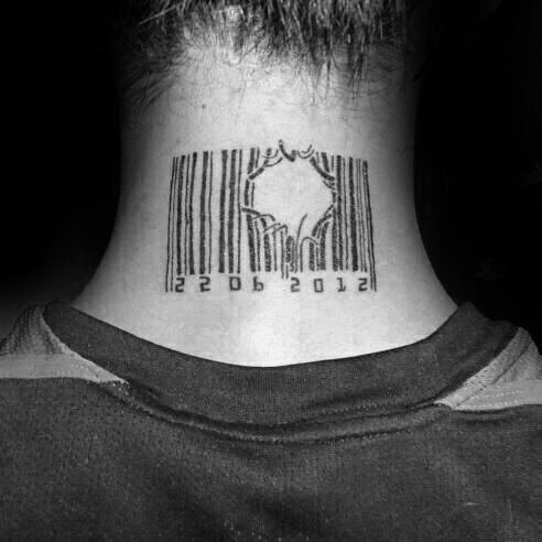 tatouage code barres 72
