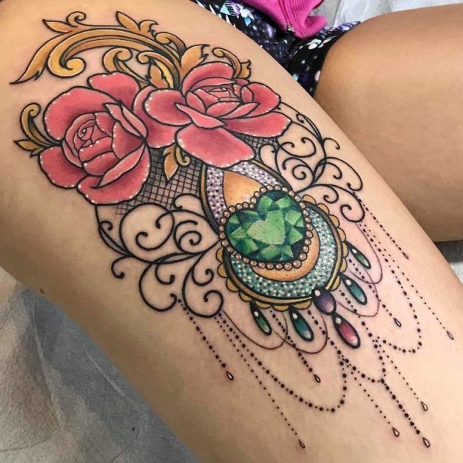tatouage rose 199
