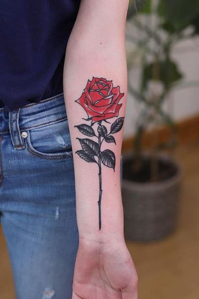 tatouage rose 229