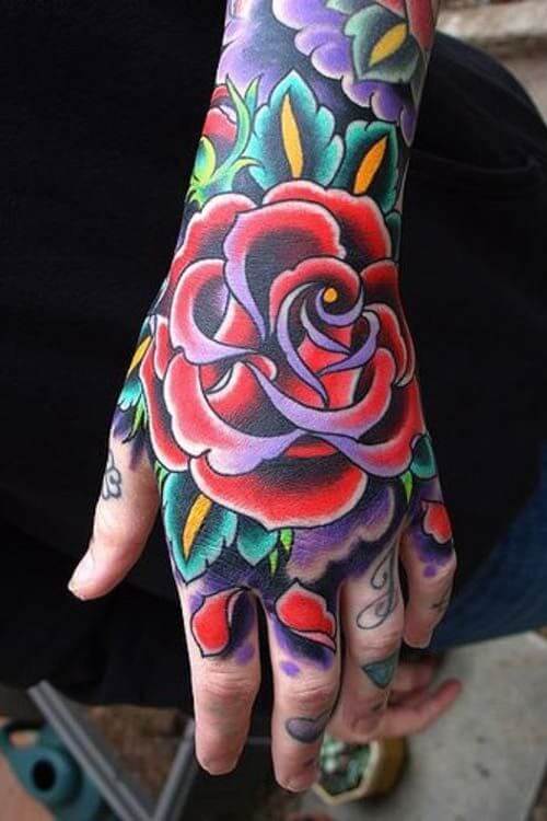 tatouage rose 89