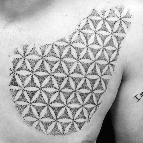 tatouage fleur de la vie 45