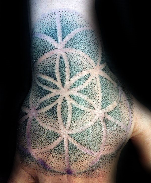 tatouage fleur de la vie 48