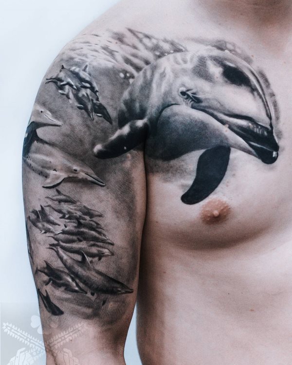 tatouage dauphin 179