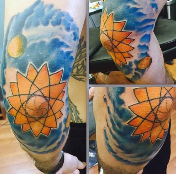 tatouage soleil 419