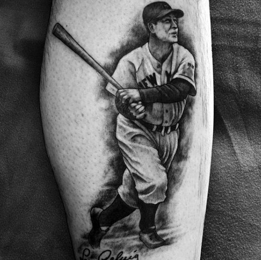 tatouage baseball 55