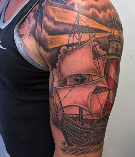 tatouage bateau 28