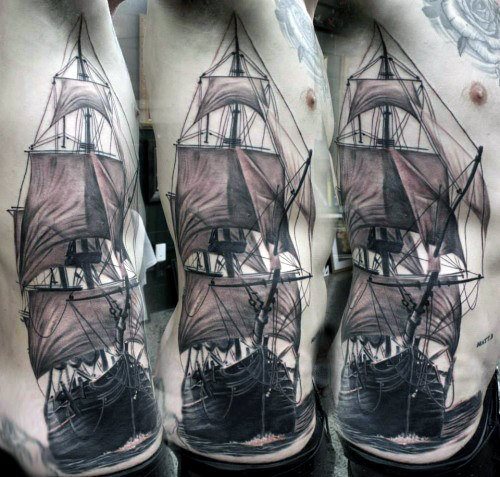 tatouage bateau 49